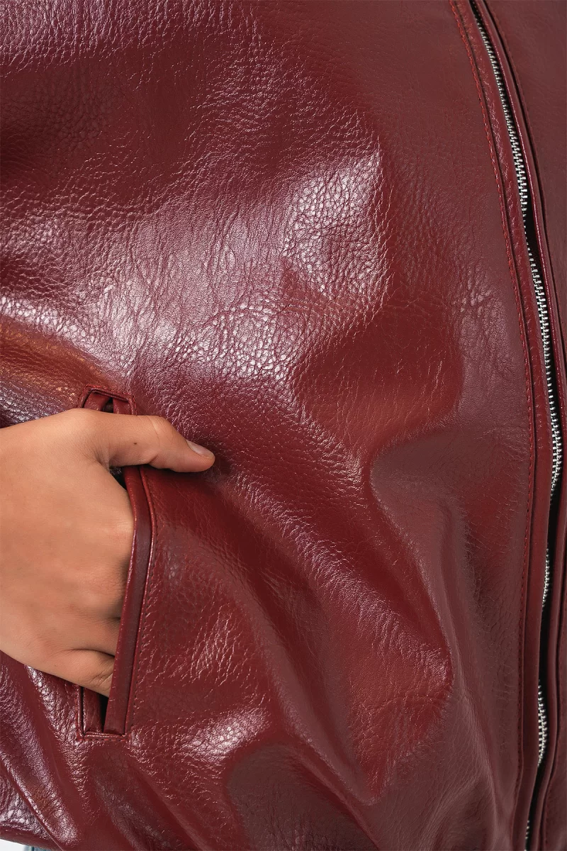 Kadın Gömlek Yaka Oversize Kiremit Ceket