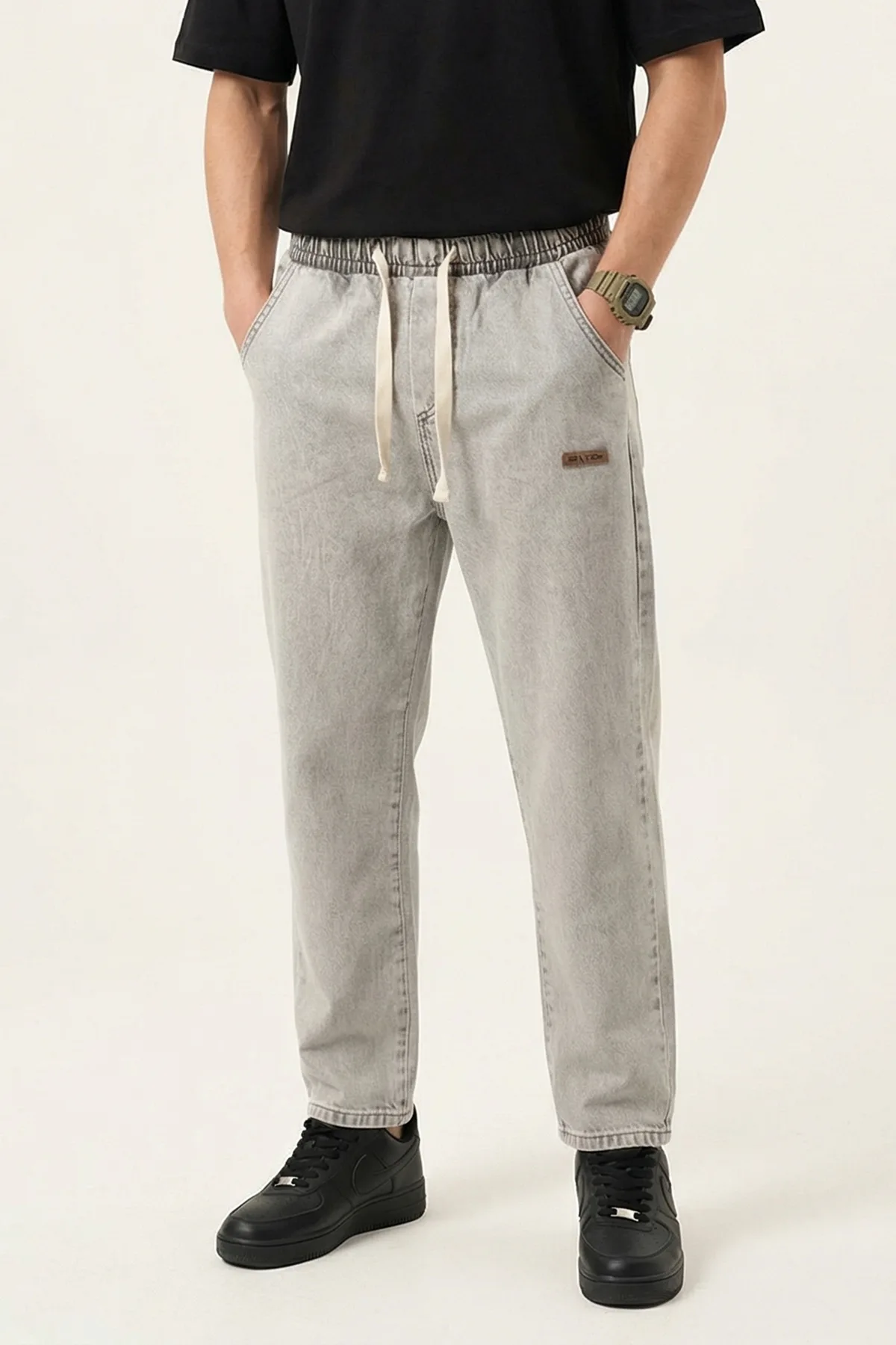 Erkek Rahat Kesim Denim Taş Pantolon