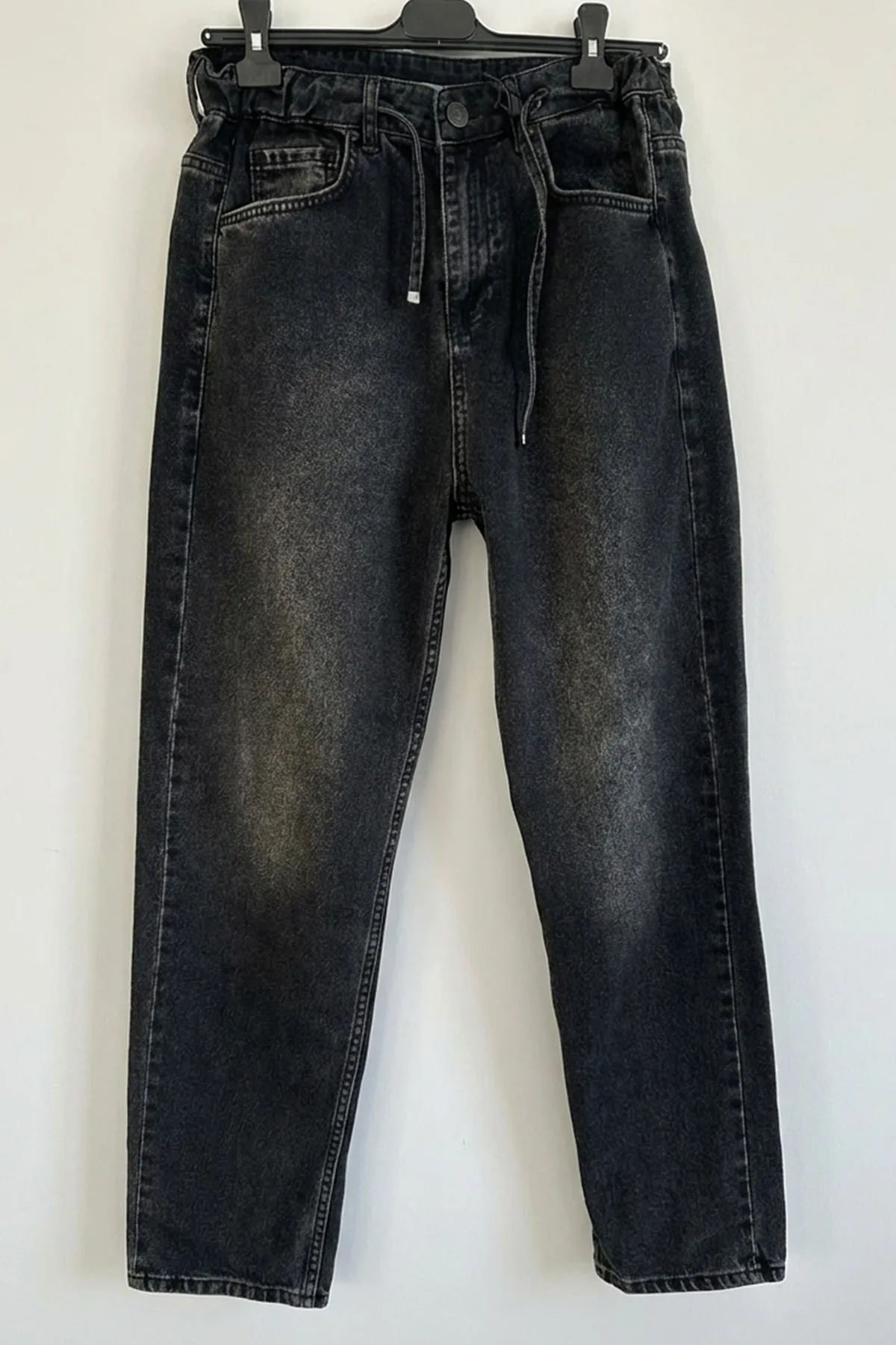 Erkek Rahat Kesim Baggy Denim Siyah Pantolon