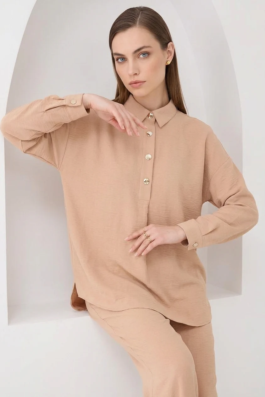 Kadın Oversize Kesim Vizon Takım